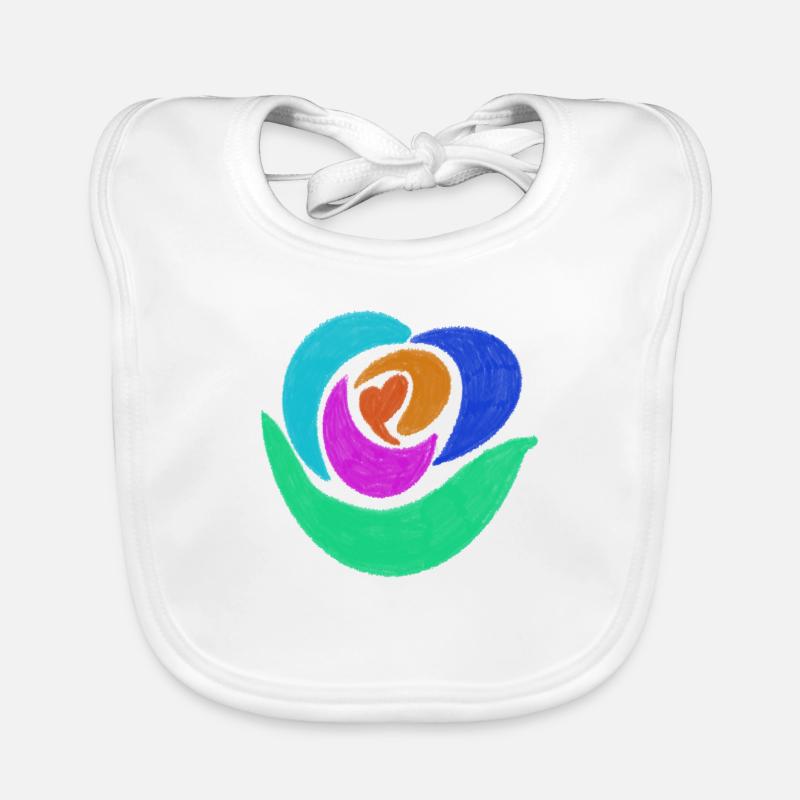 Rainbow rose Organic Baby Bibs
