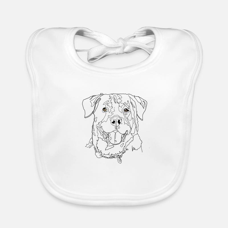 Rottweiler - Baby Bio-Lätzchen - Weiß