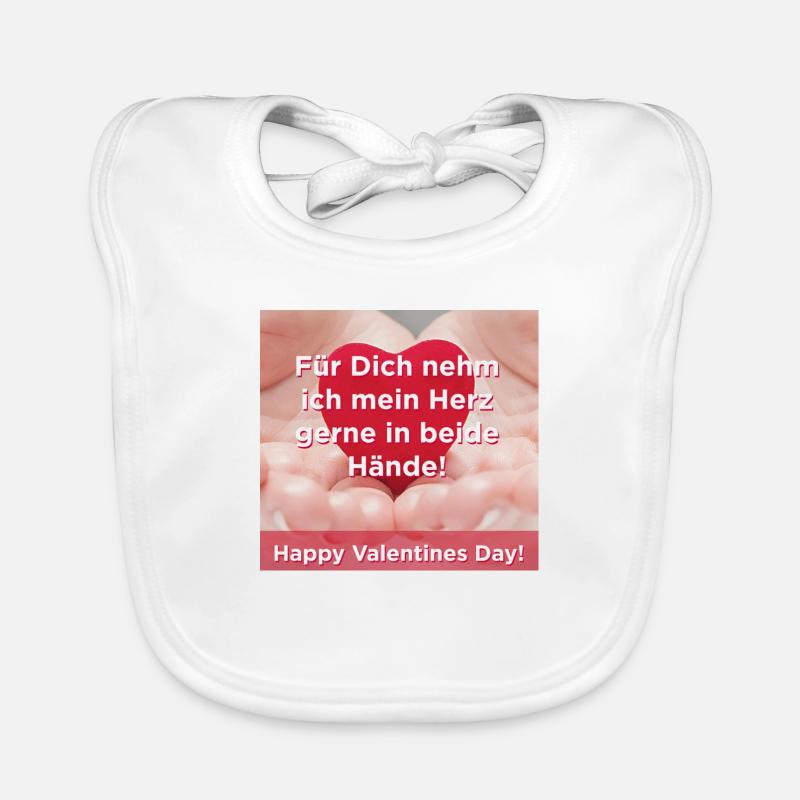 Valentinstag Baby Bio-Lätzchen