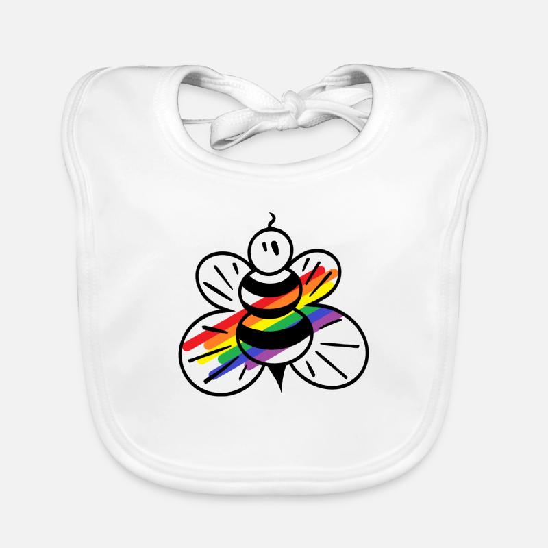 FlyBee arc-en-ciel Bavoir bio Bébé