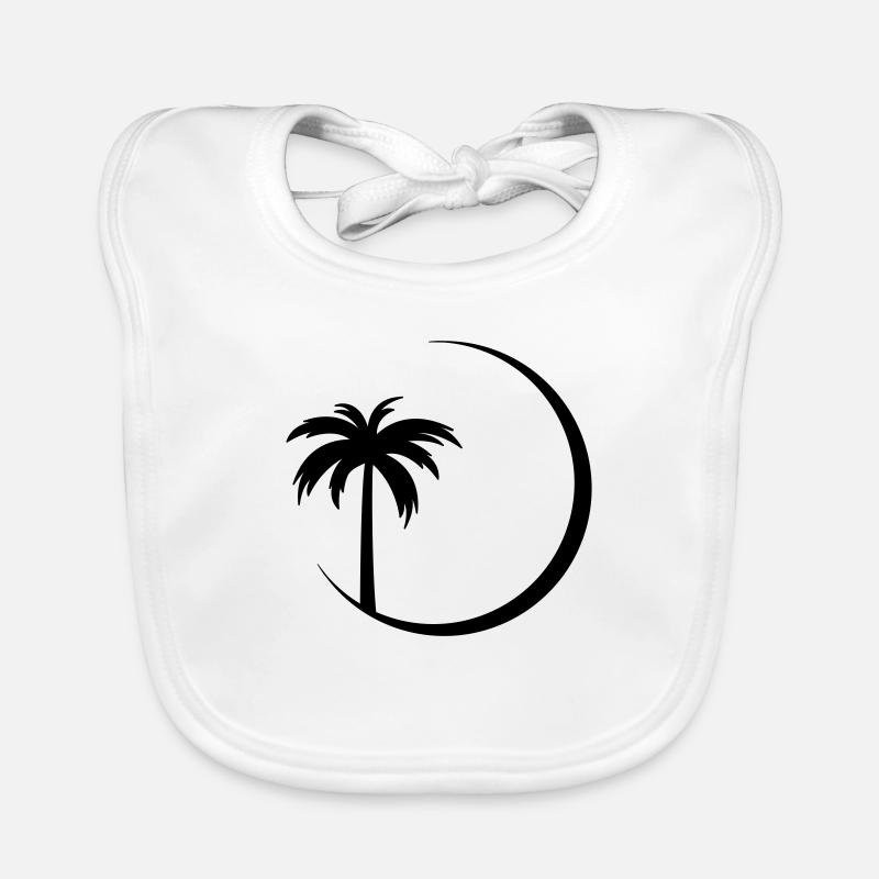 palm sonne 01 - Baby Bio-Lätzchen - Weiß