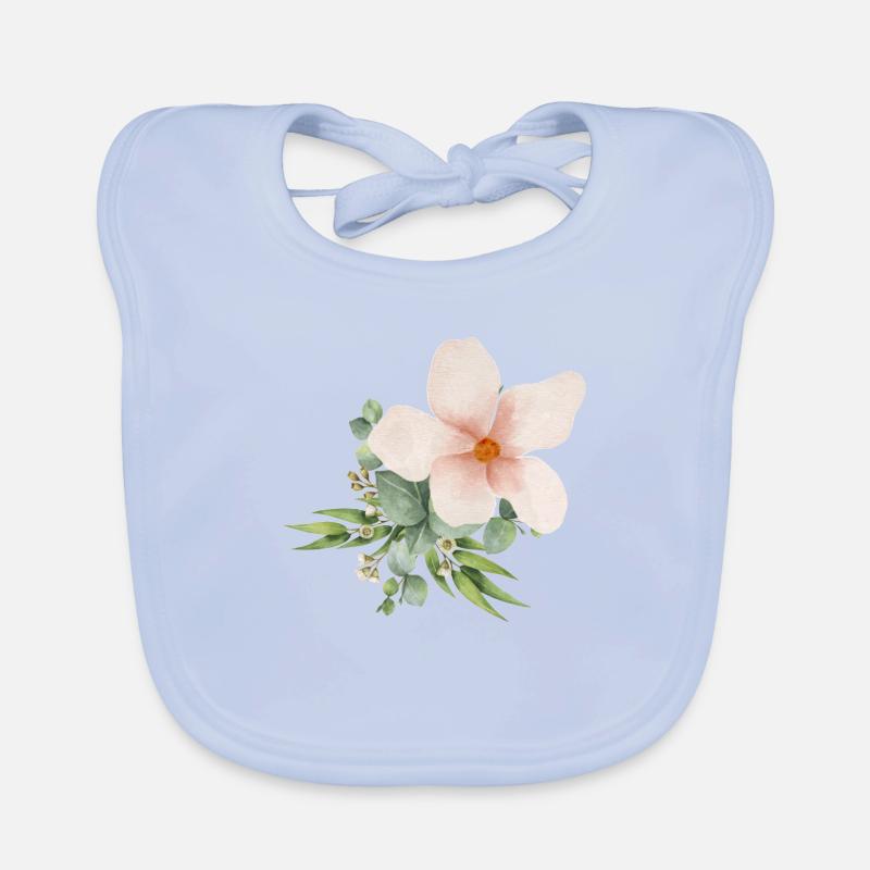 Fleur peinte Bavoir bio Bébé