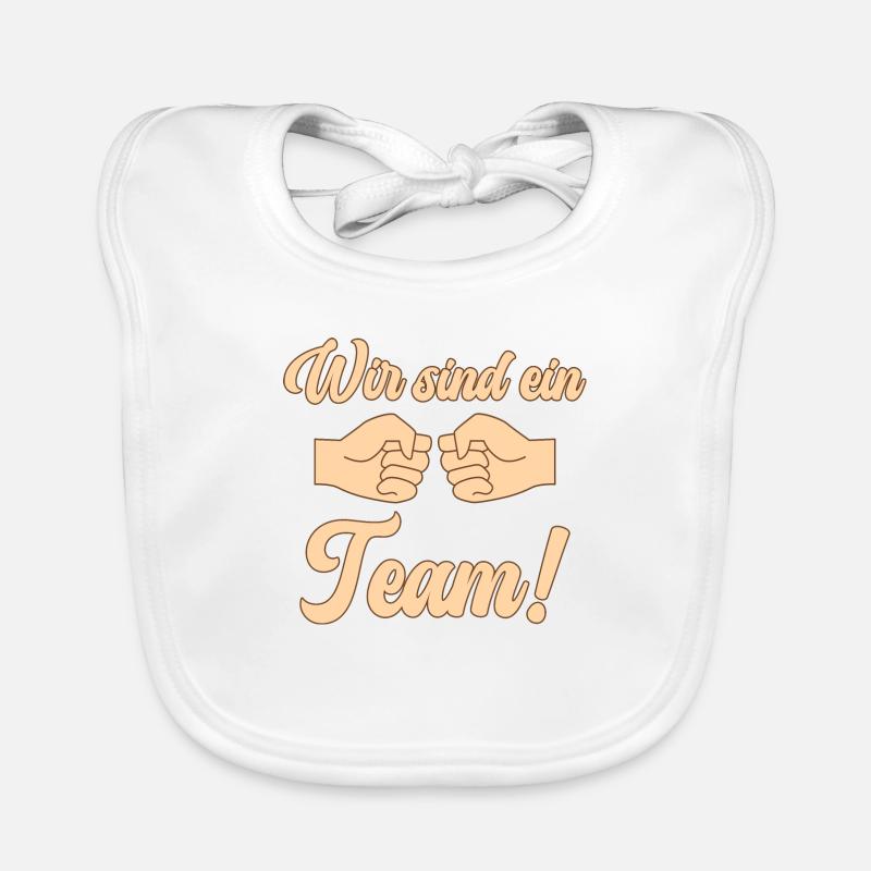 Wir sind ein Team Baby Bio-Lätzchen