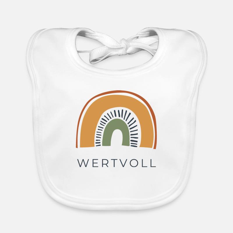WERTVOLL - Regenbogen Baby Bio-Lätzchen