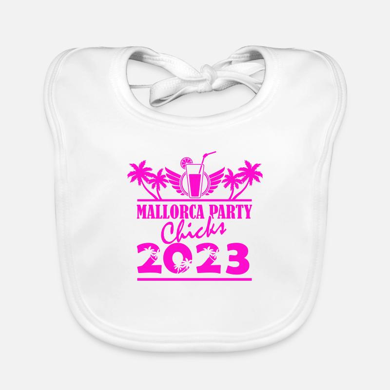 Majorque Party Chicks 2023 (Garantie du prix le plus bas) Bavoir bio Bébé