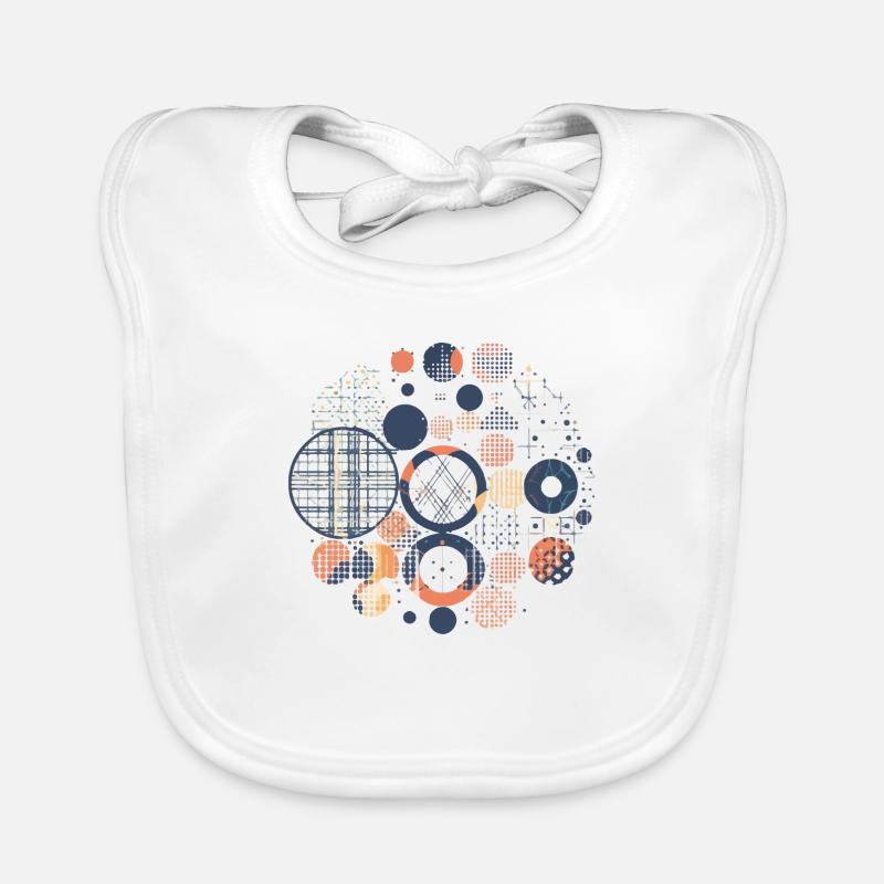 Vintage geometric pattern Organic Baby Bibs