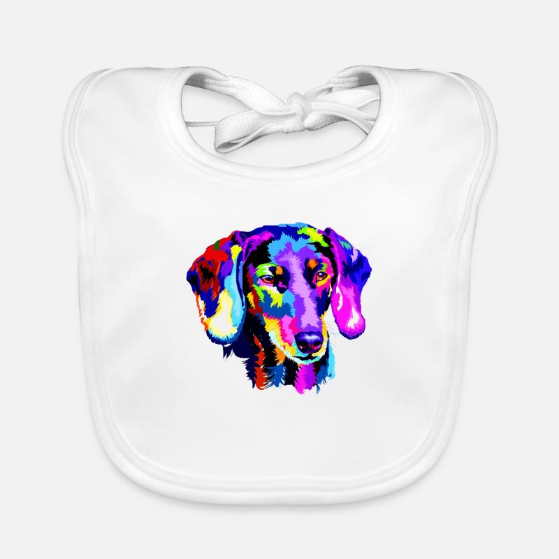 Stilisierter Dackel Baby Bio-Lätzchen