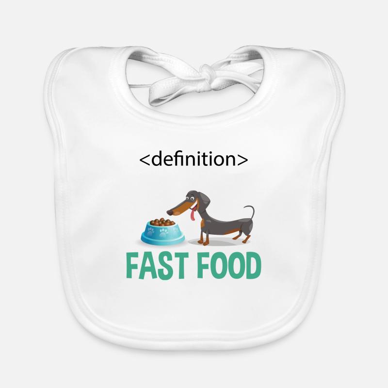 Teckel - Restauration rapide Bavoir bio Bébé