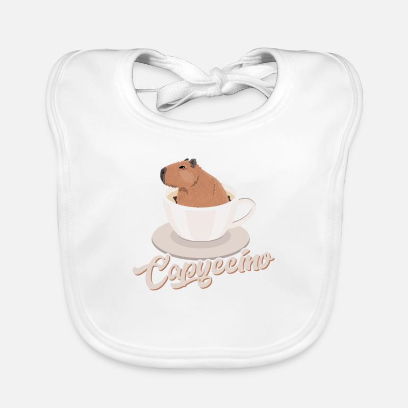 Capyccino Capybara Animal Lover Organic Baby Bibs