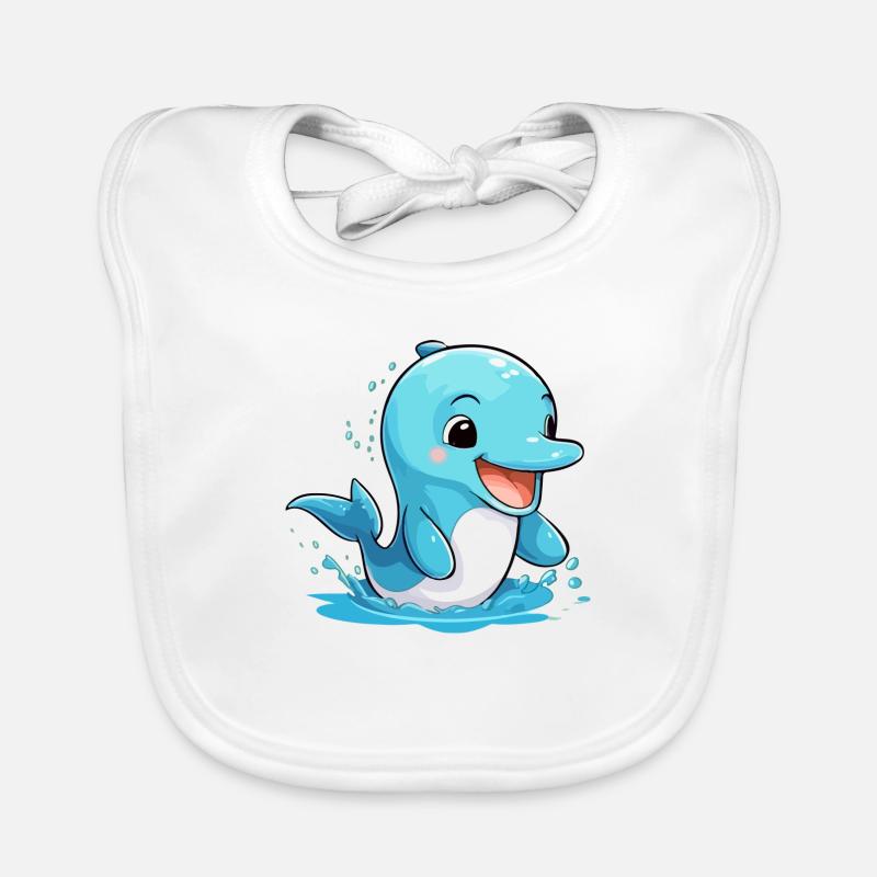 Held der Delfin Baby Bio-Lätzchen