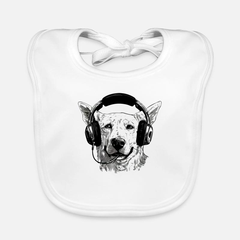 Jack le chien audiophile Bavoir bio Bébé