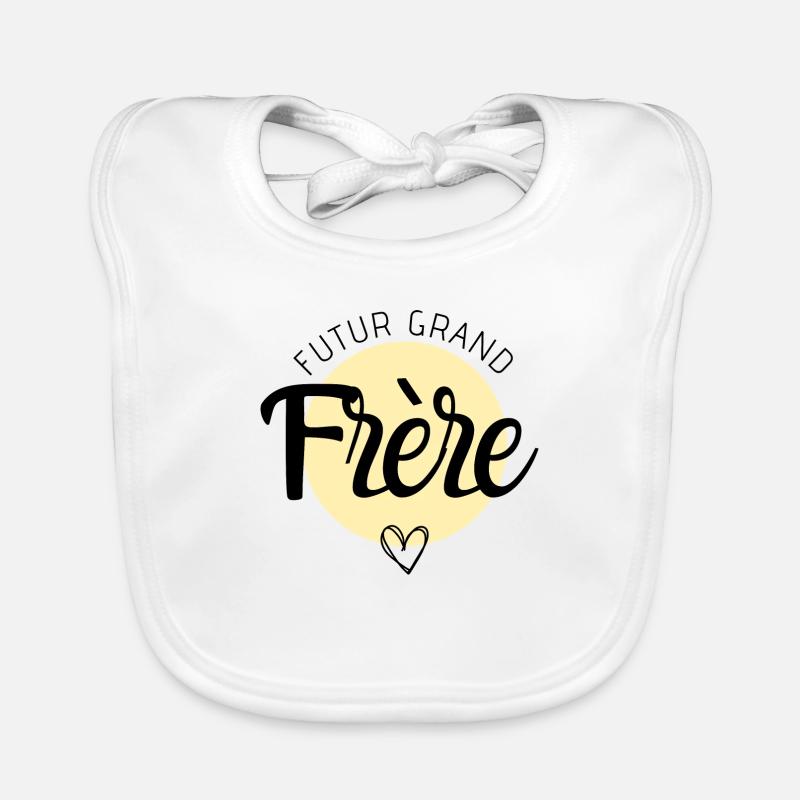 Futur grand frère - Bavoir bio Bébé - blanc