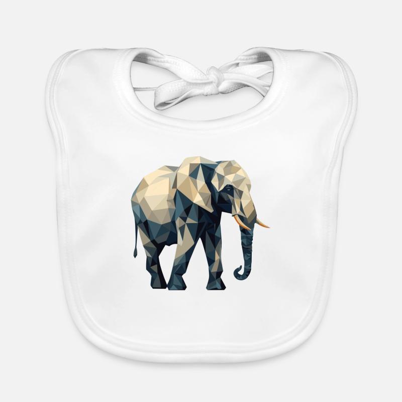 Style d’origami d’éléphant Bavoir bio Bébé