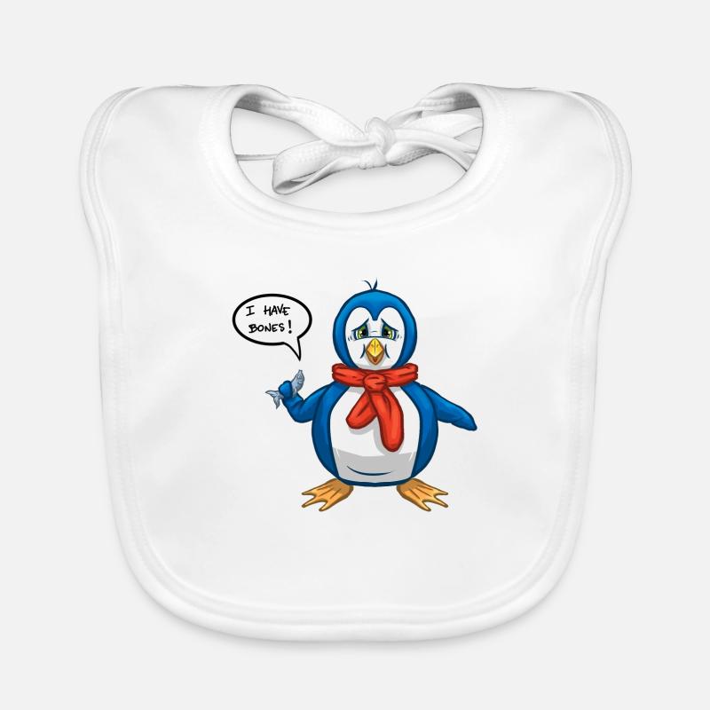 Pingouin - Bavoir bio Bébé - blanc