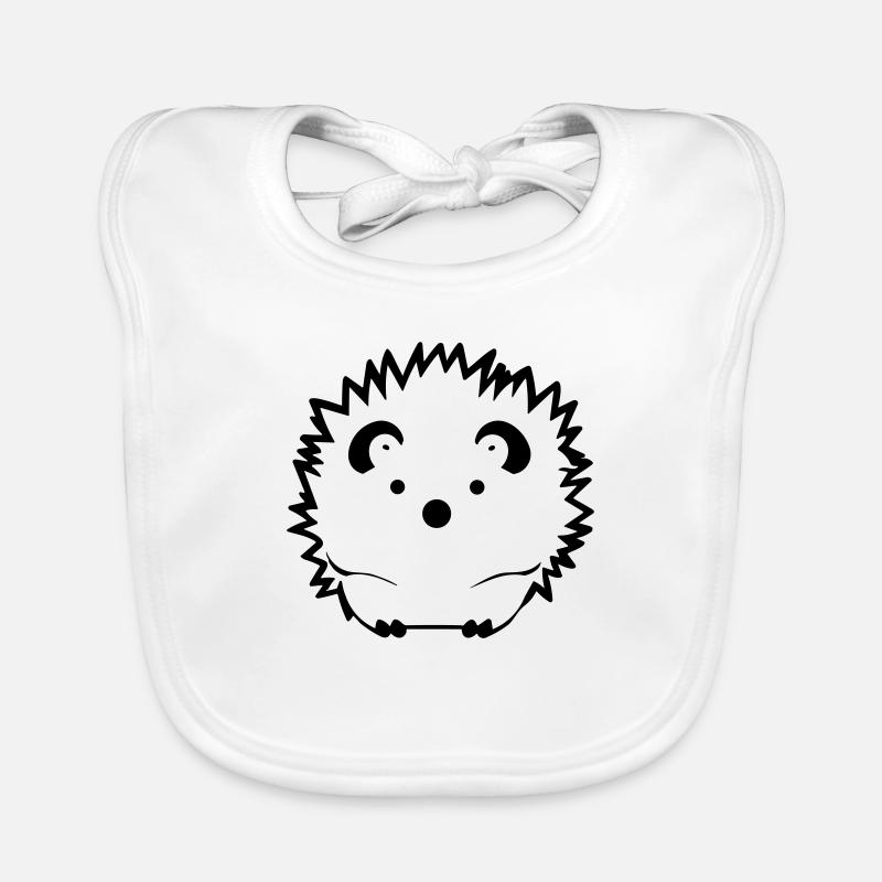 Igel - Baby Bio-Lätzchen - Weiß