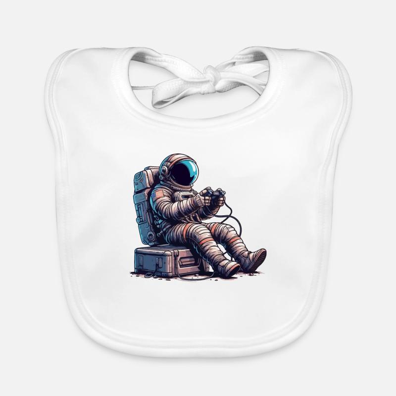 Console de jeu Astronaute avec manette Bavoir bio Bébé