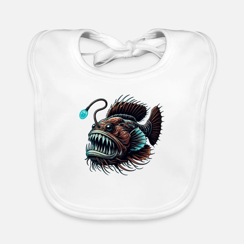 Frogfish Frogfish Anglerfish Angler Organic Baby Bibs