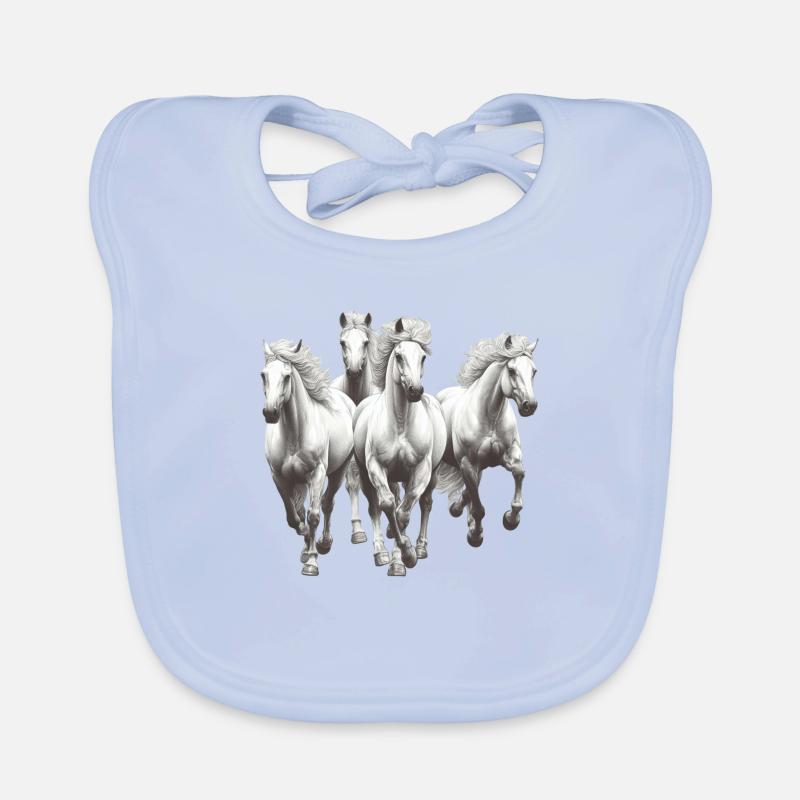 Chevaux Bavoir bio Bébé