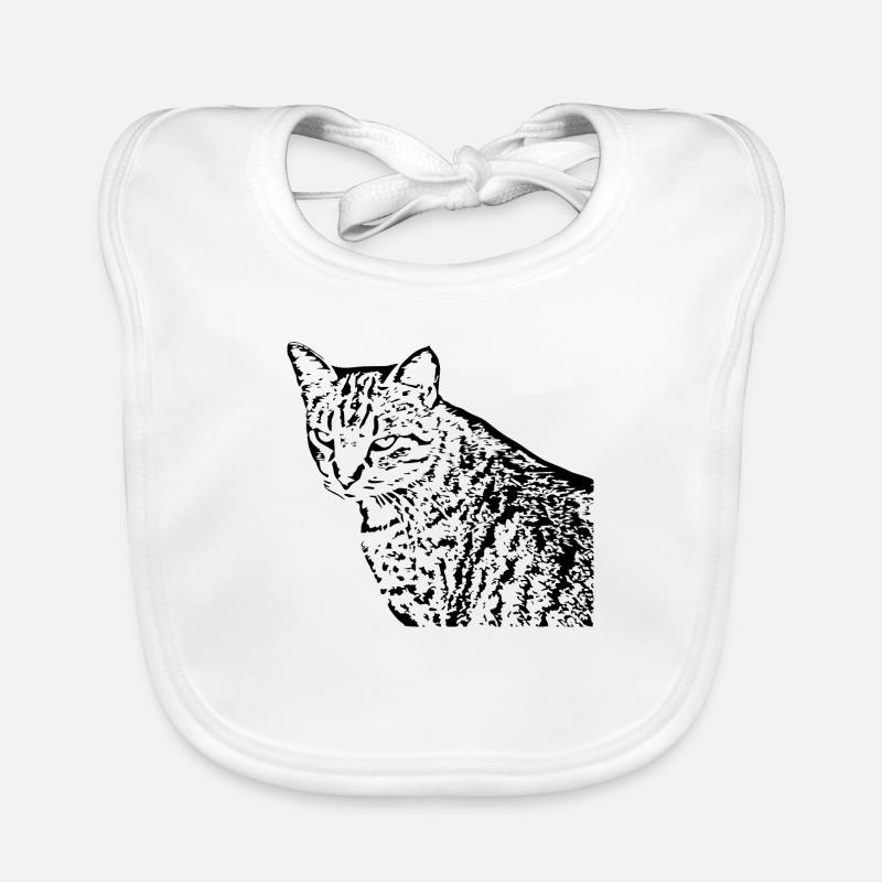 Cat, Kitten, Tiger Cat Organic Baby Bibs