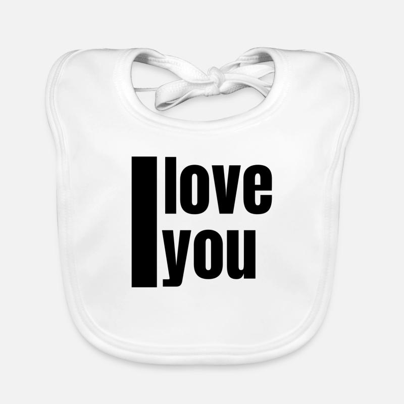 Ich liebe dich Baby Bio-Lätzchen