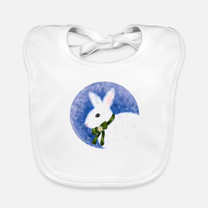Winter Bunny Organic Baby Bibs