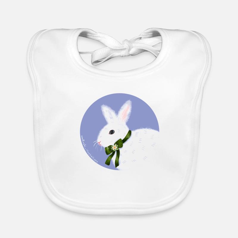 Lapin blanc Bavoir bio Bébé