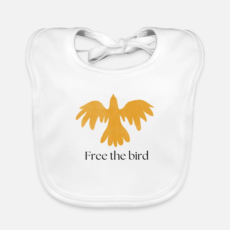 free the bird1 - Bavoir bio Bébé - blanc