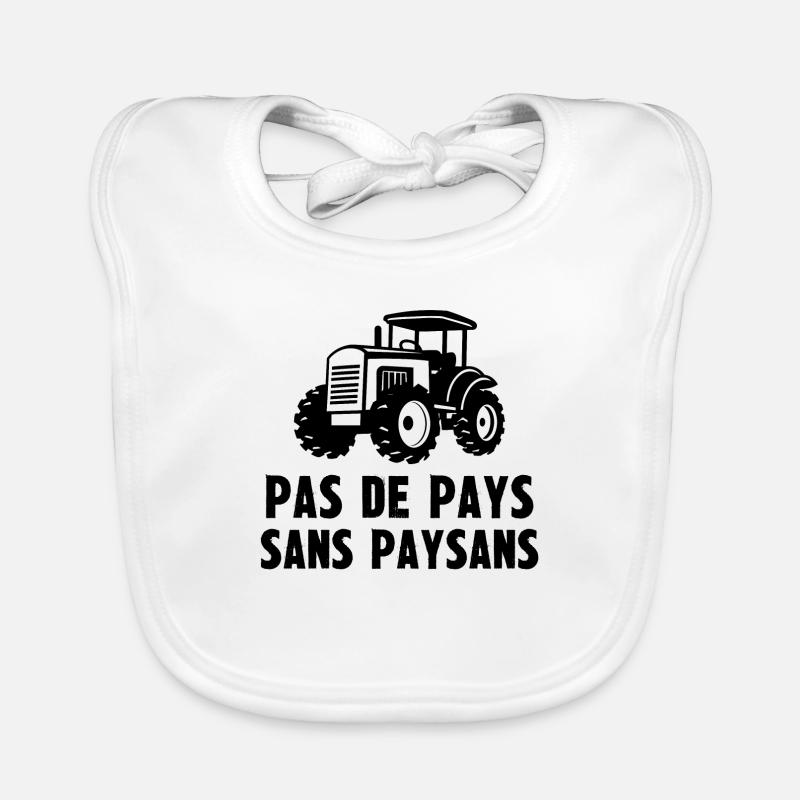 pas de pays sans paysans Bavoir bio Bébé