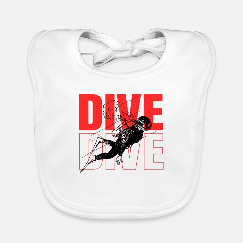 Scuba Diver Bavoir bio Bébé