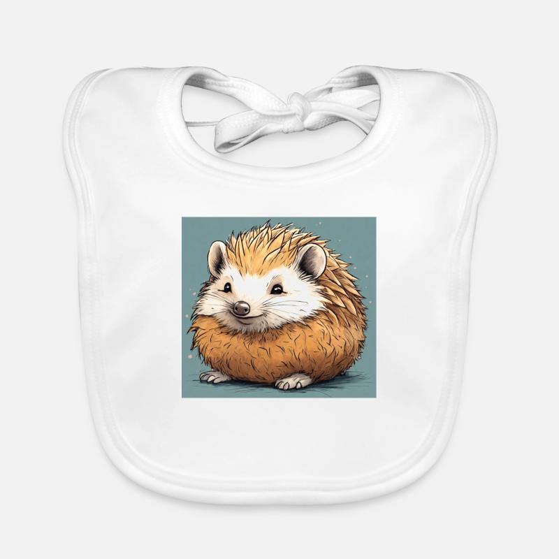 Niedlicher Igel Baby Bio-Lätzchen