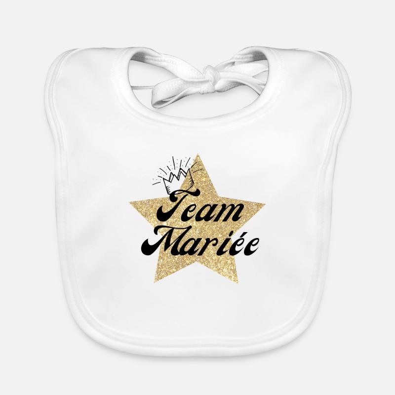 Team the Star Bride - Bride Gift Organic Baby Bibs