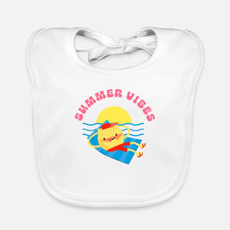 Sumer Vibes Lemon Organic Baby Bibs