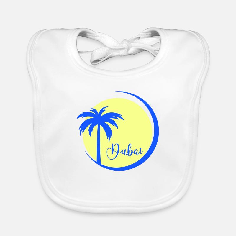 Palm Tree Dubai Organic Baby Bibs