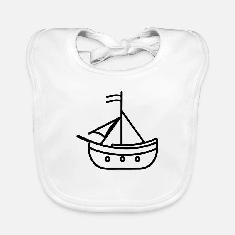 Piratenschiff Baby Bio-Lätzchen