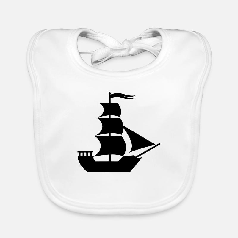 Pirate ship Organic Baby Bibs