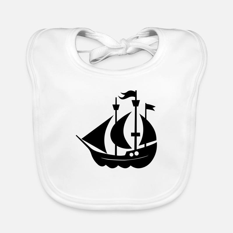 Pirate ship Organic Baby Bibs