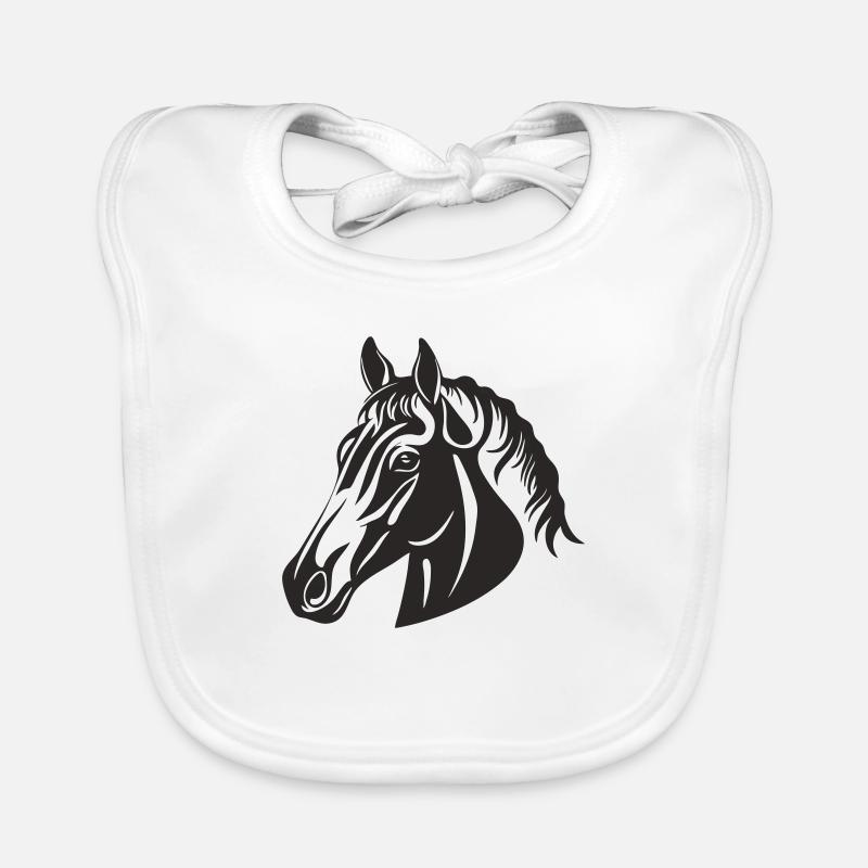 Silhouette de cheval Bavoir bio Bébé