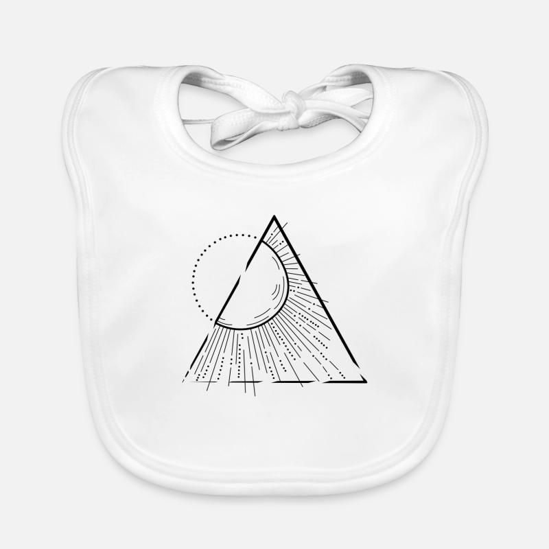 Element Feuer schwarz-weiss Baby Bio-Lätzchen