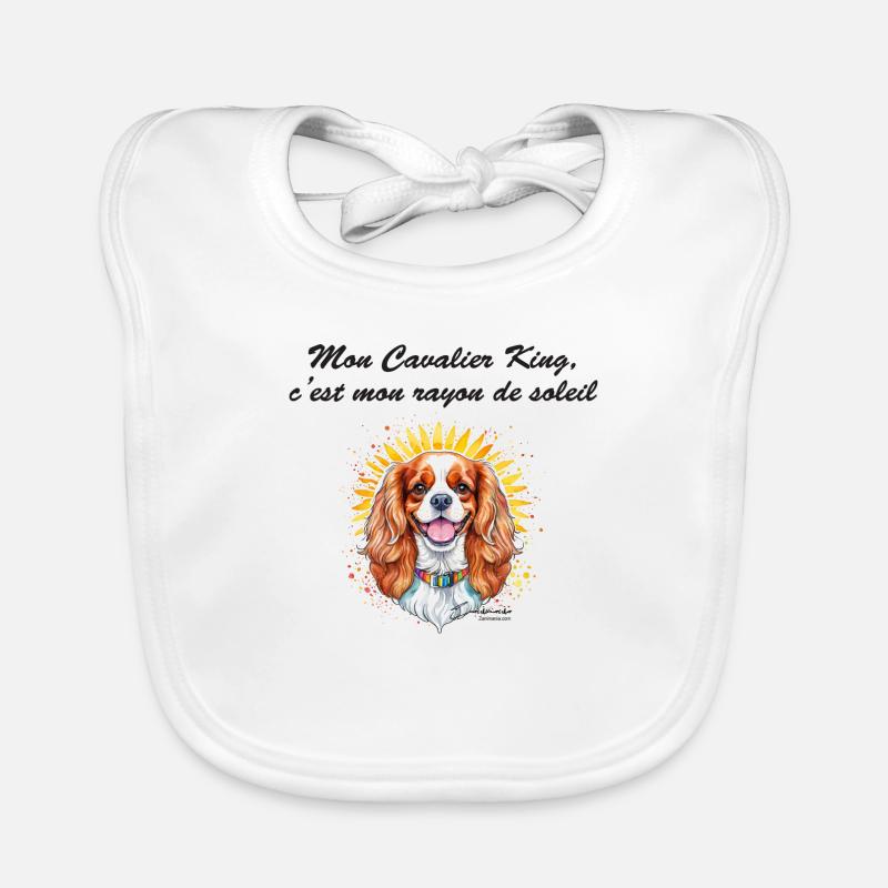 Cavalier King rayon de soleil Bavoir bio Bébé