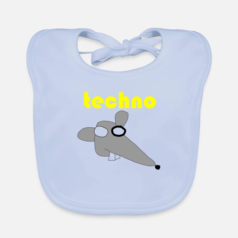 techno maus Baby Bio-Lätzchen