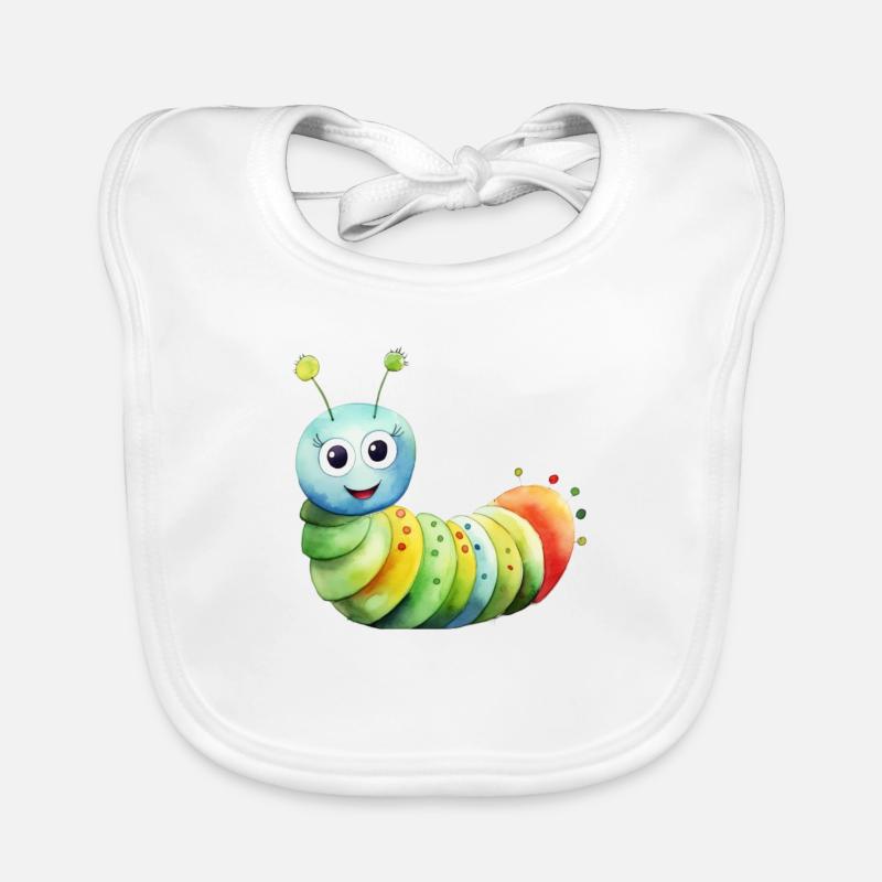 Chenille classe classe animale chenille Bavoir bio Bébé