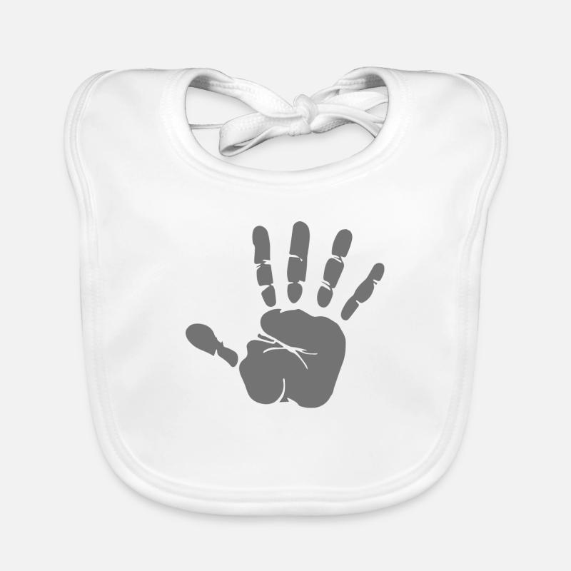 Parking Security Hand Sticker Organic Baby Bibs