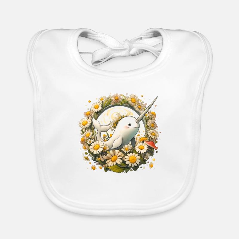 Narwhal Organic Baby Bibs