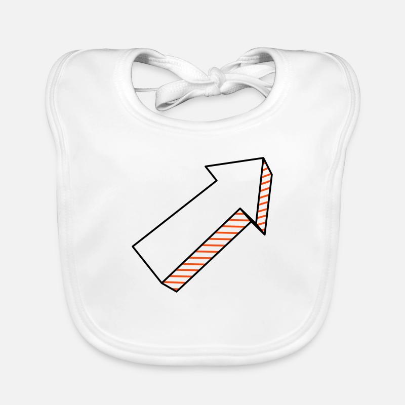 Flèche en 3D bicolore Bavoir bio Bébé
