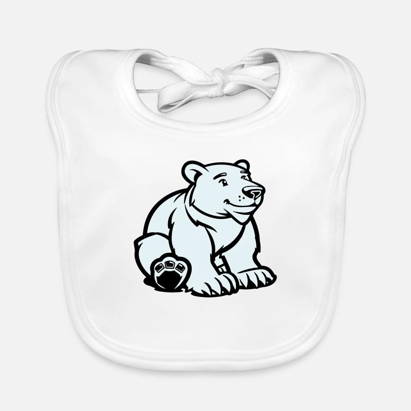 Ours polaire Bavoir bio Bébé