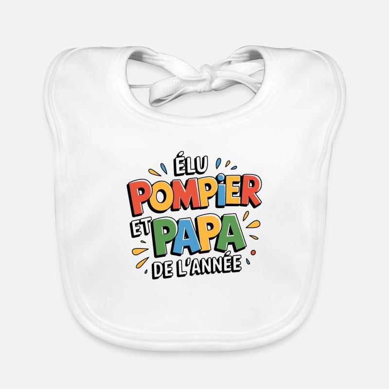 Elu pompier et papa de l'année Bavoir bio Bébé