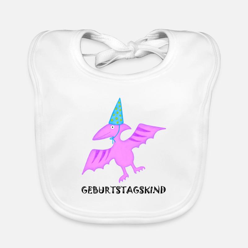 Geburtstagskind Pteranodon Flugsaurier Dinosaurier Baby Bio-Lätzchen