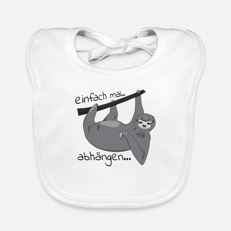 Faultier "einfach mal abhängen" Baby Bio-Lätzchen
