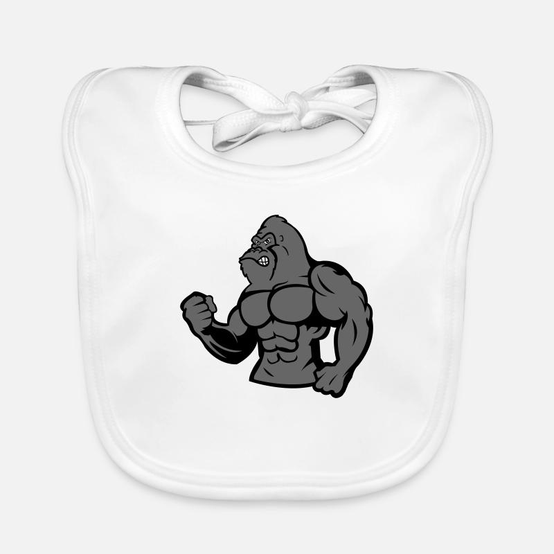 Gorille Silverback 02 Bavoir bio Bébé