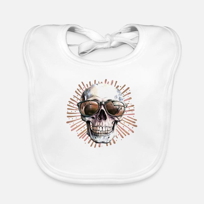 Totenkopf-Schattierungen Baby Bio-Lätzchen